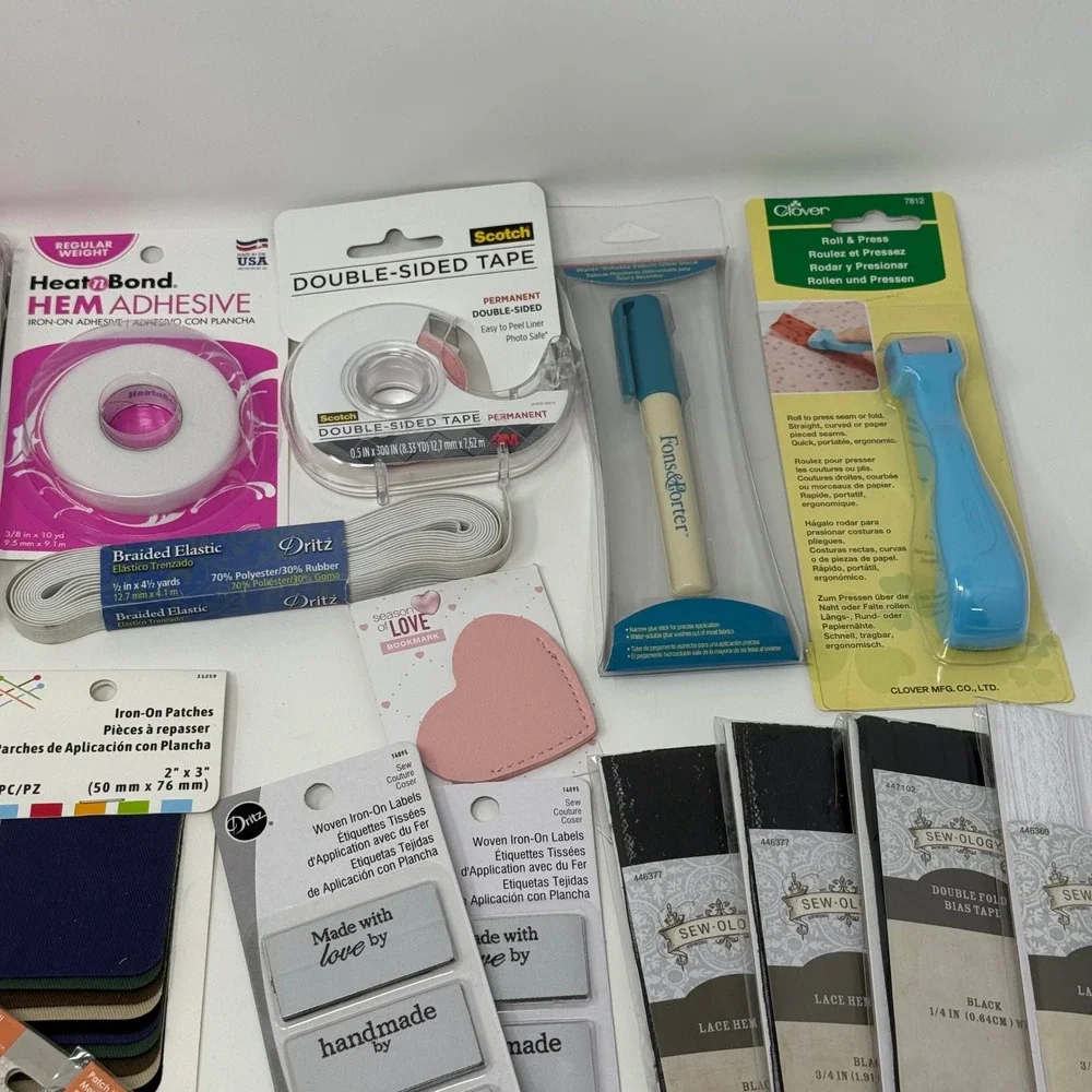 Lot of Simplicity Bondex Patches Dritz Labels‎ Clover Tools - Sewing Mending